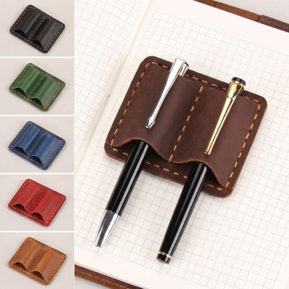 Vintage Leather Journal Notebook - Двойной винтажный кожаный держатель для ручек,