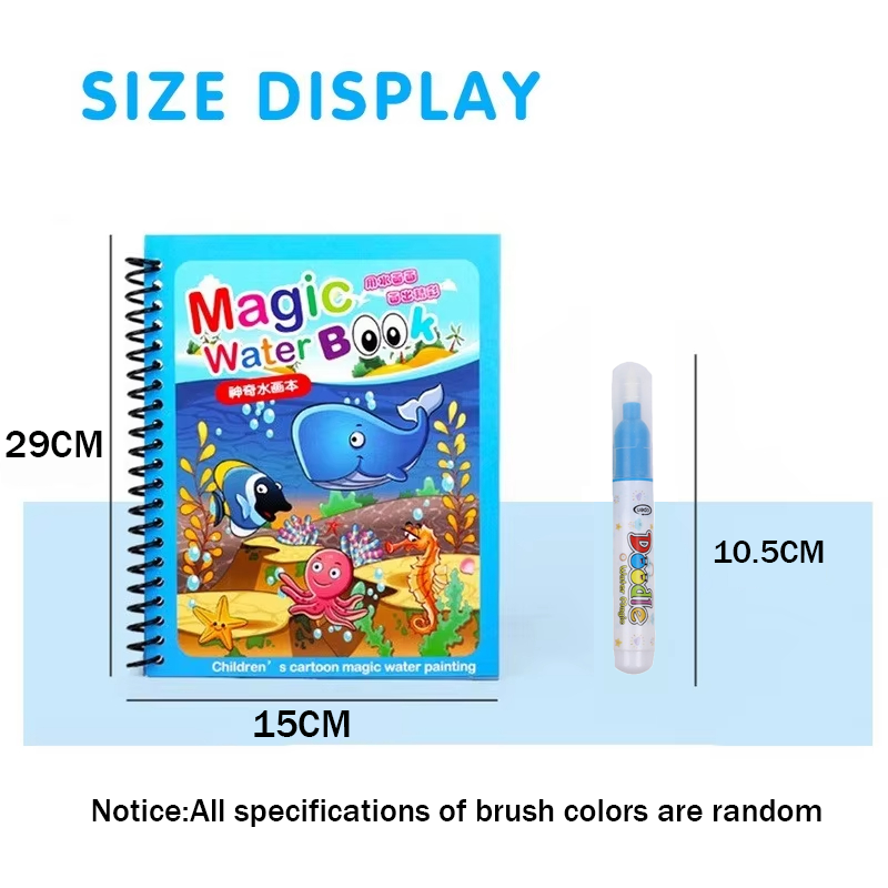 1 шт., детская волшебная книга – обзор и цена Reusable Water Magic Coloring Book
