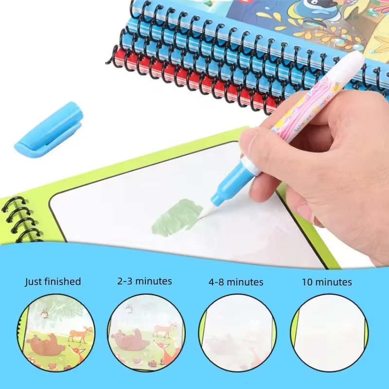 1 шт., детская волшебная книга – обзор и цена Reusable Water Magic Coloring Book